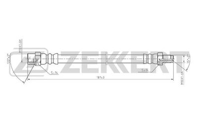 Шланг тормозной задний Zekkert BS9052