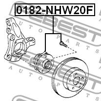 Ступица передняя FEBEST 0182NHW20F