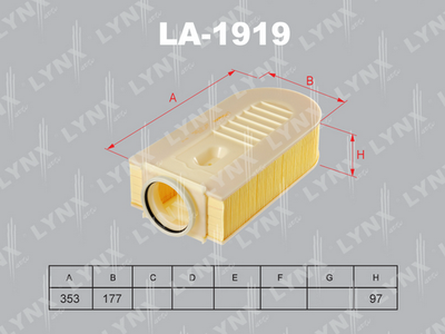 Фильтр воздушный LYNXauto LA1919
