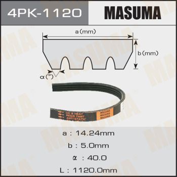 Ремень ручейковый Masuma 4PK1120