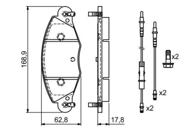 Колодки тормозные дисковые передние BOSCH 0986424581