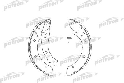 Колодки тормозные барабанные PATRON PSP567