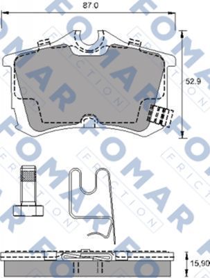 Колодки тормозные задние FOMAR FRICTION FO790381