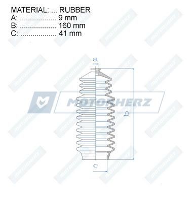 Пыльник рулевой рейки MotorHerz RDZ0320MG