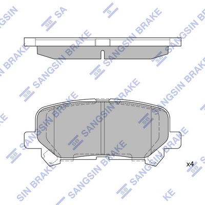Колодки тормозные задние SANGSIN SP1461
