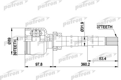 ШРУС внутренний правый комплект PATRON PCV3013