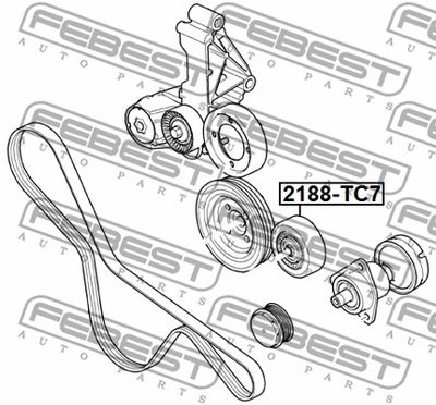 Ролик ремня приводного FEBEST 2188TC7