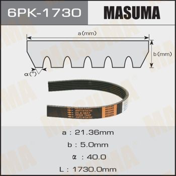 Ремень ручейковый Masuma 6PK1730
