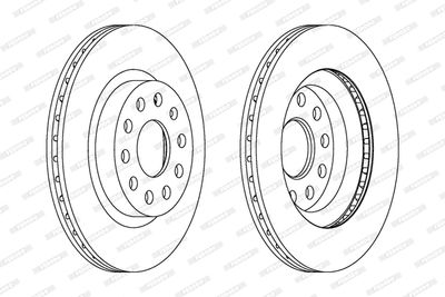 Диск тормозной передний FERODO DDF1223