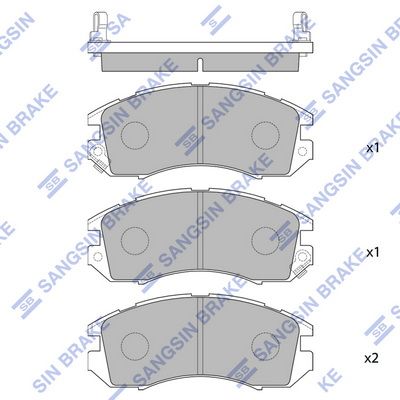 Колодки тормозные дисковые SANGSIN SP1120