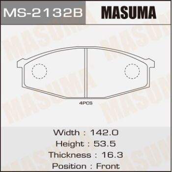 Колодки тормозные дисковые Masuma MS2132