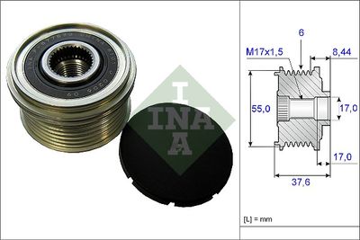 Шкив генератора INA 535024610