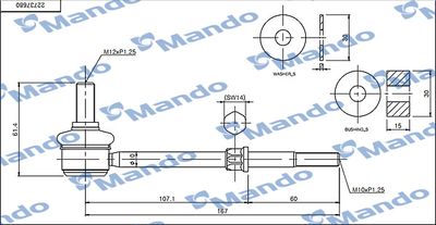 Стойка стабилизатора Mando MSC010100