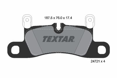 Колодки тормозные дисковые задние TEXTAR 2472102