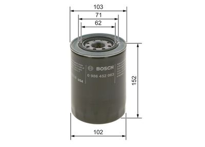 Фильтр масляный BOSCH 0986452063