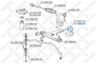 Сайлентблок рычага задний левый STELLOX 8772005SX