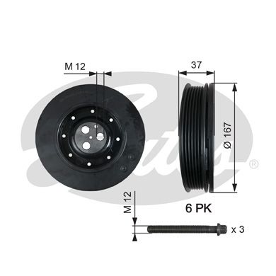 Шкив коленвала GATES TVD1060A
