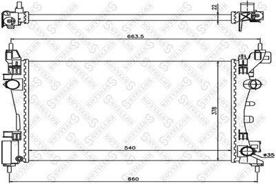 Радиатор системы охлаждения STELLOX 1025404SX
