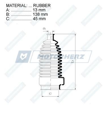 Пыльник рулевой рейки MotorHerz RDZ0353MG