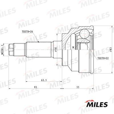 ШРУС наружный Miles GA20191