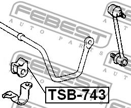Втулка стабилизатора заднего FEBEST TSB743