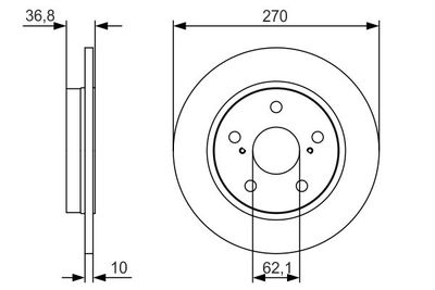 Диск тормозной задний BOSCH 0986479S64