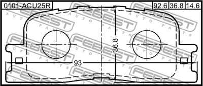 Колодки тормозные задние FEBEST 0101ACU25R