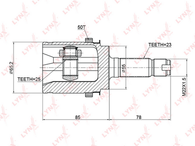 ШРУС наружный LYNXauto CO3768A
