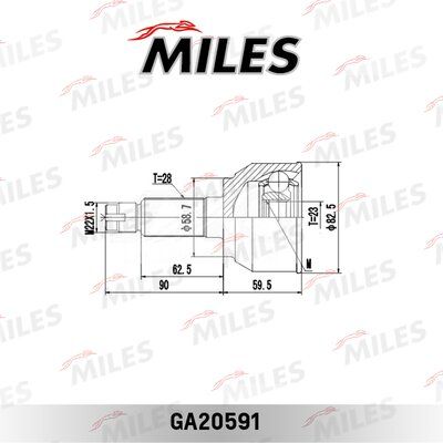 ШРУС наружный Miles GA20591