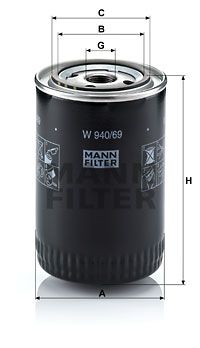 Фильтр масляный MANN-FILTER W94069