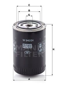 Фильтр масляный MANN-FILTER W94024