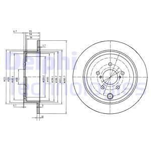 Диск тормозной DELPHI BG4158
