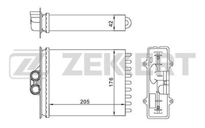 Радиатор отопителя Zekkert MK5034