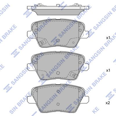 Колодки тормозные дисковые SANGSIN SP4442