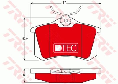 Колодки тормозные задние TRW GDB1330DTE
