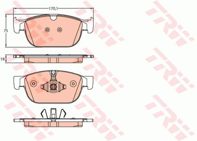 Колодки тормозные передние TRW GDB2153