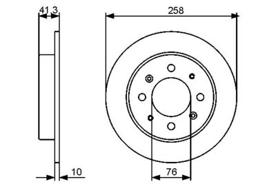 Диск тормозной задний BOSCH 0986479462