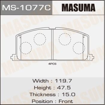 Колодки тормозные дисковые Masuma MS1077