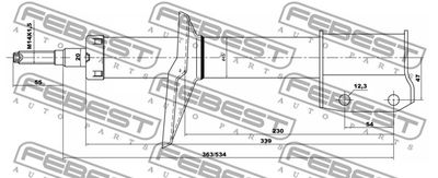 Амортизатор передний FEBEST 02661286F