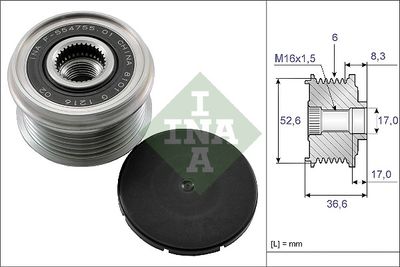 Шкив генератора INA 535013710
