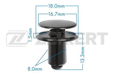 Клипса крепежная Zekkert BE3547