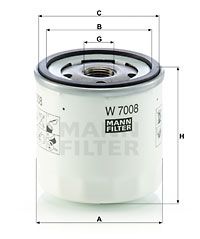 Фильтр масляный MANN-FILTER W7008