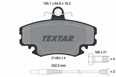 Колодки тормозные дисковые передние TEXTAR 2146304