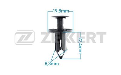 Клипса крепежная Zekkert BE2188
