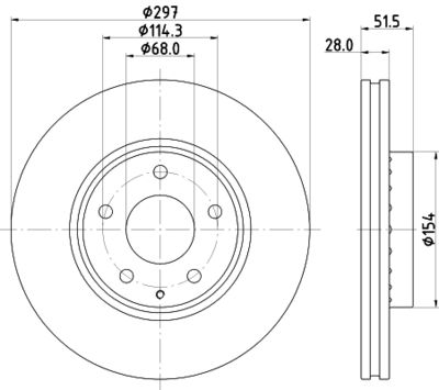Диск тормозной передний Nisshinbo ND5023K