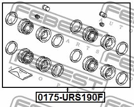 Ремкомплект суппорта тормозного переднего FEBEST 0175URS190F