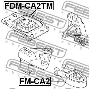 Подушка коробки скоростей FEBEST FDMCA2TM