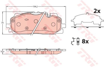Колодки тормозные передние TRW GDB2190