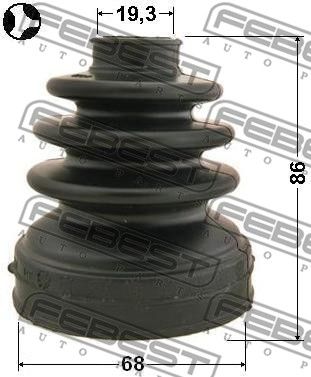 Пыльник ШРУС внутреннего комплект FEBEST 0215E11ATT