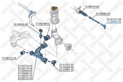 Наконечник рулевой STELLOX 5104495SX